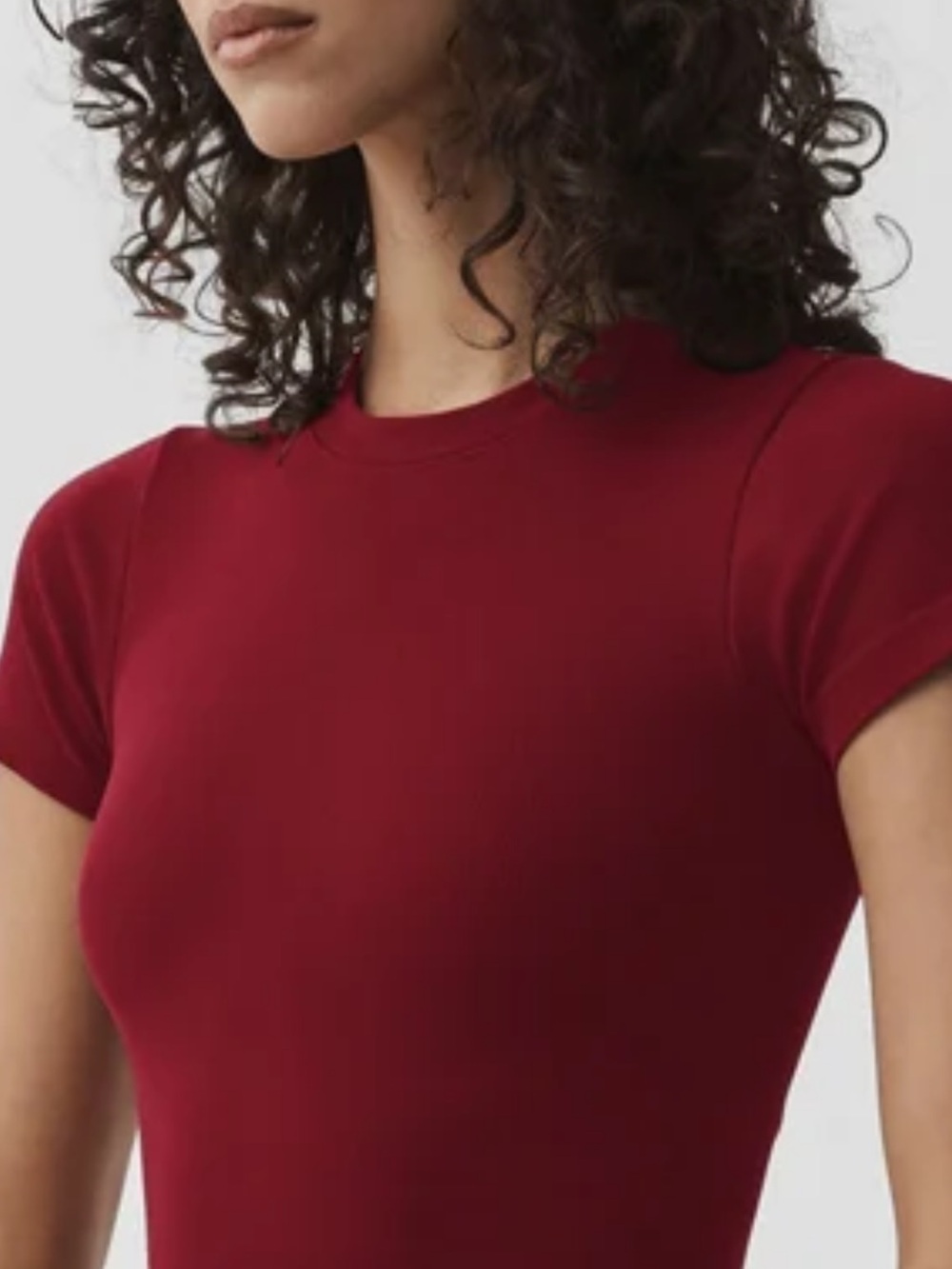 ALO Yoga Seamless Modal Ribbed Cropped Short Sleeve